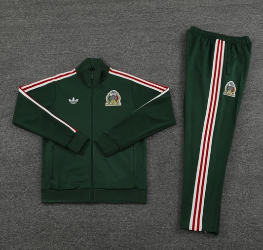 2024 Mexico Green Full Zipper Jacket + Long Pants