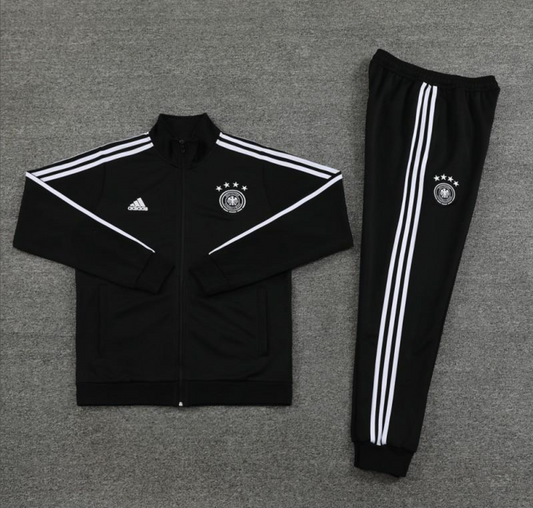 2024 Germany Black Full Zipper Jacket + Long Pants