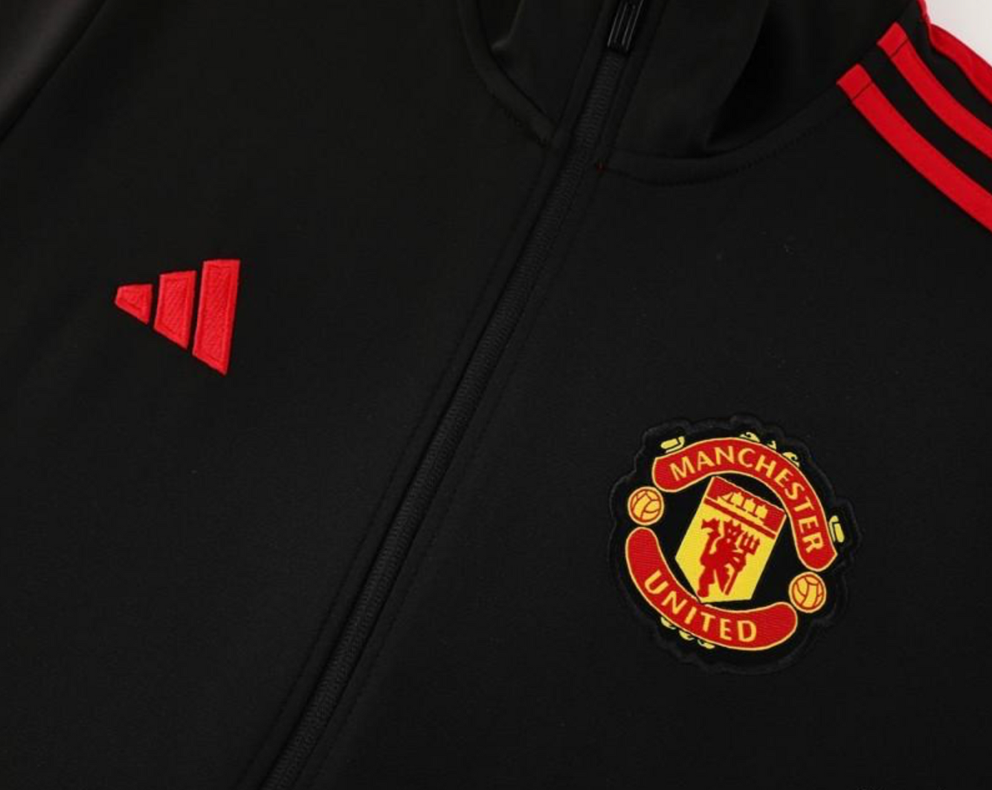 24/25 Manchester United Black Full Zipper Jacket + Long Pants