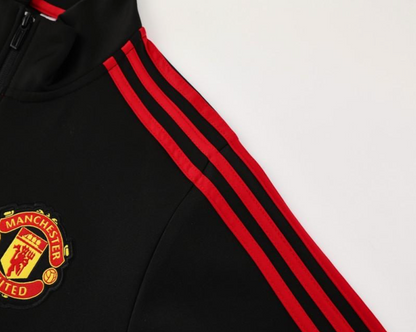 24/25 Manchester United Black Full Zipper Jacket + Long Pants