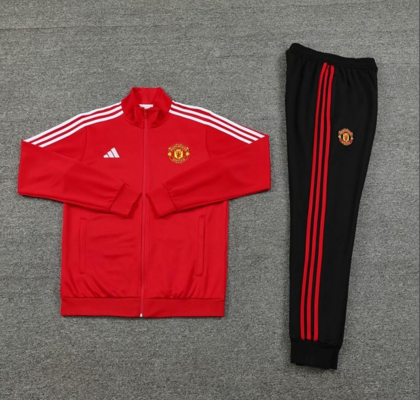 24/25 Manchester United Red Full Zipper Jacket + Long Pants