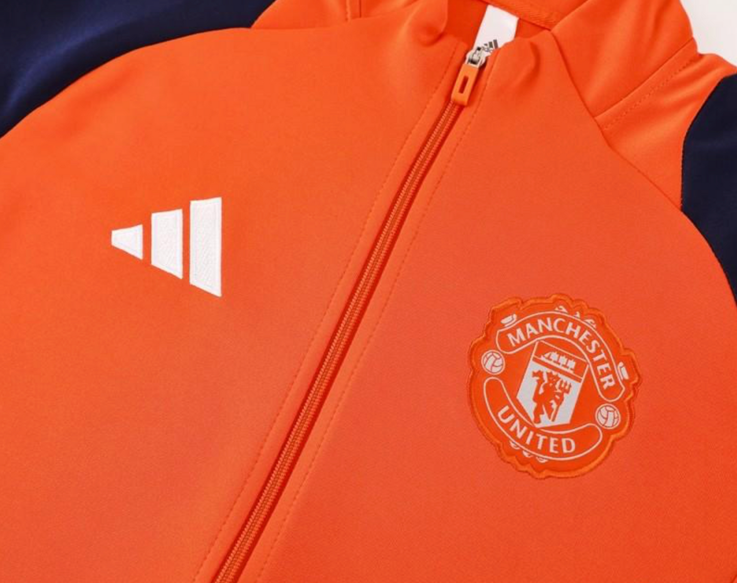 24/25 Manchester United Orange Full Zipper Jacket + Long Pants