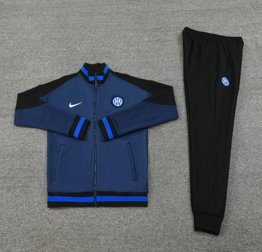 24/25 Inter Milan Navy Full Zipper Jacket + Long Pants