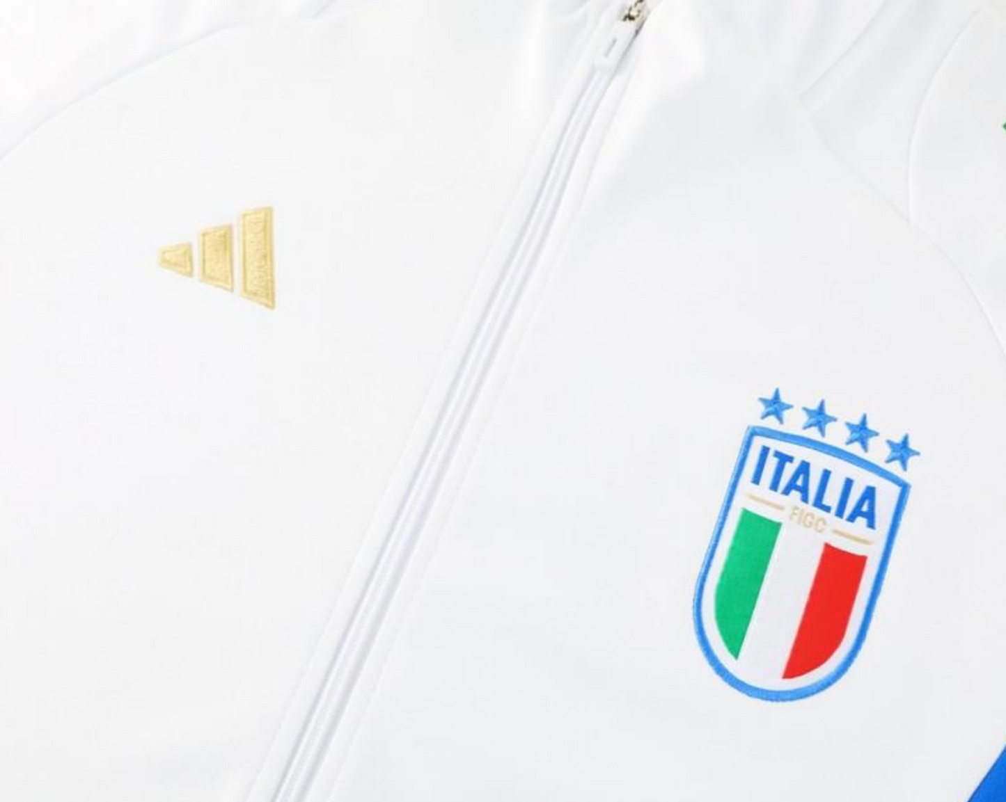 2024 Italy White Full Zipper Jacket + Long Pants