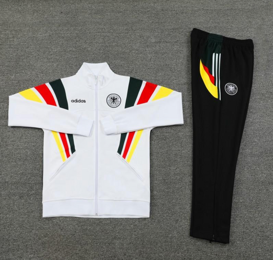 2024 Germany White Full Zipper Jacket + Long Pants