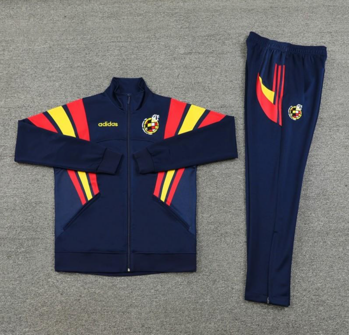 2024 Spain Navy Full Zipper Jacket + Long Pants