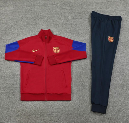 24/25 Barcelona Red Full Zipper Jacket + Long Pants