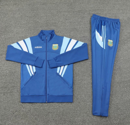 2024 Argentina Blue Full Zipper Jacket + Long Pants