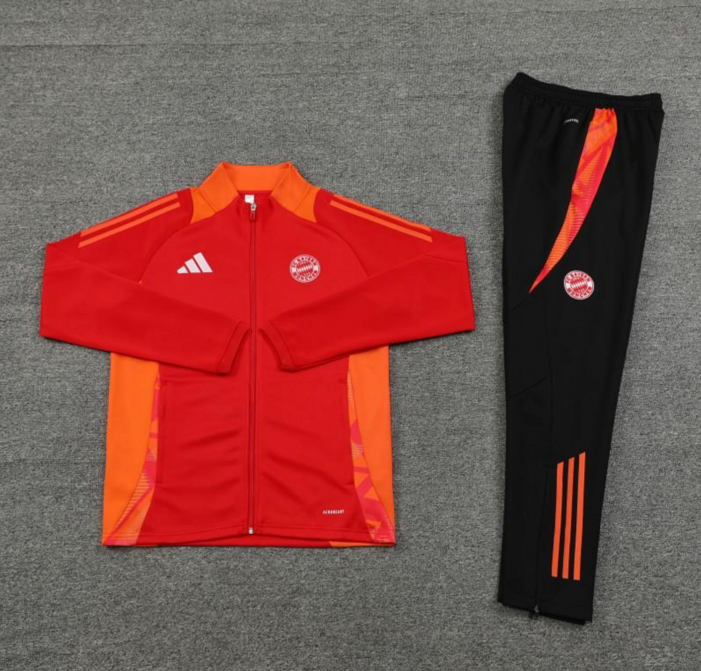 24/25 Bayern Munich Red Full Zipper Jacket + Long Pants