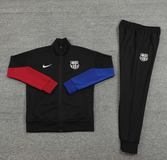 24/25 Barcelona Black Full Zipper Jacket + Long Pants