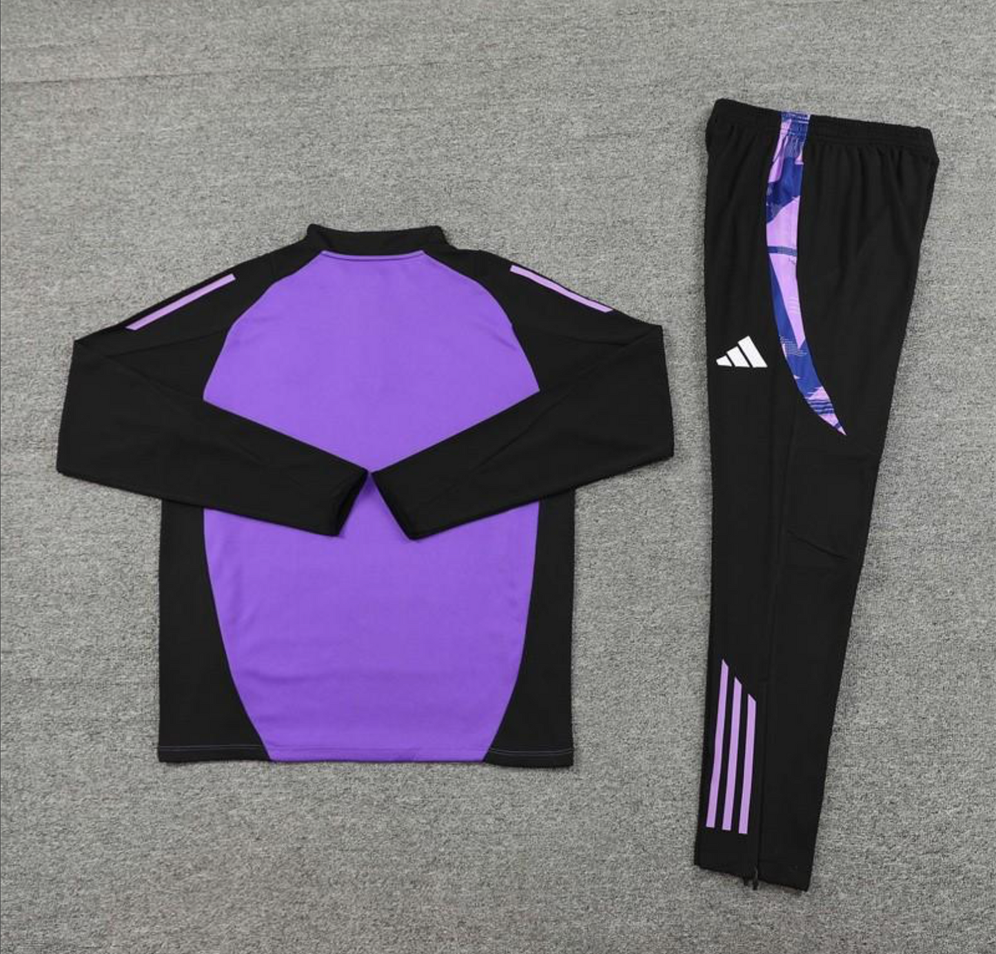 2024 Germany Purple Half Zipper Jacket + Long Pants