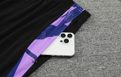 2024 Germany Purple Half Zipper Jacket + Long Pants