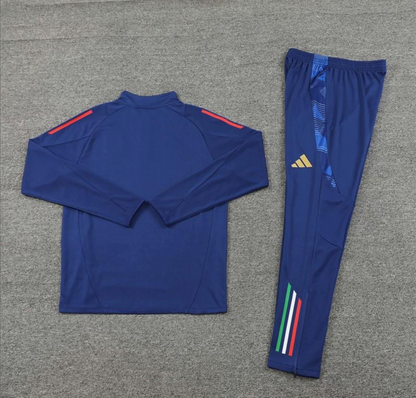 2024 Italy Navy Half Zipper Jacket + Long Pants