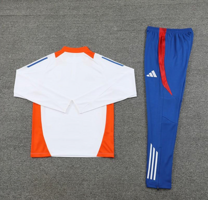 2024 Japan White Half Zipper Jacket + Long Pants