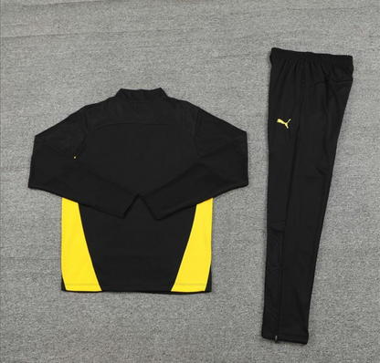 24/25 Borussia Dortmund Black Half Zipper Jacket + Long Pants