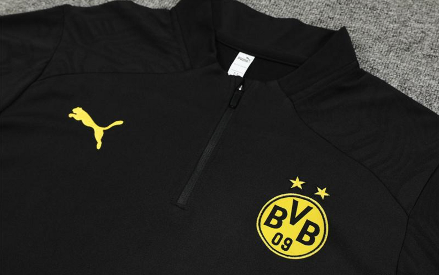 24/25 Borussia Dortmund Black Half Zipper Jacket + Long Pants