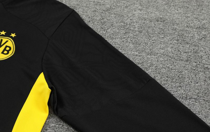 24/25 Borussia Dortmund Black Half Zipper Jacket + Long Pants