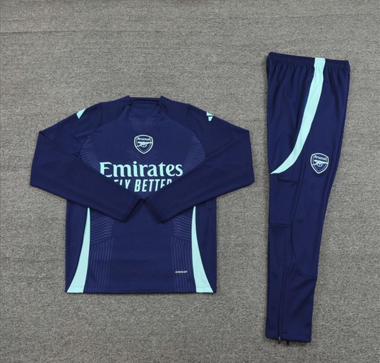 24/25 Arsenal Blue Half Zipper Jacket + Long Pants