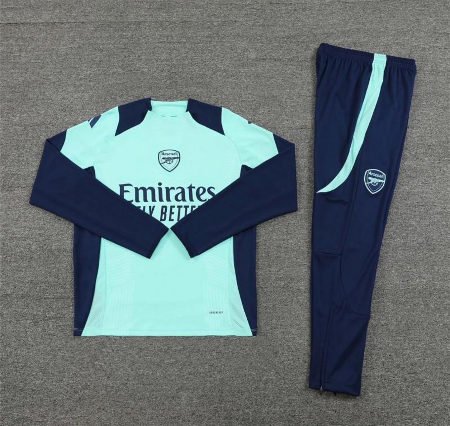 24/25 Arsenal Blue/Navy Half Zipper Jacket + Long Pants