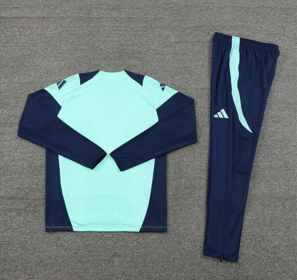 24/25 Arsenal Blue/Navy Half Zipper Jacket + Long Pants