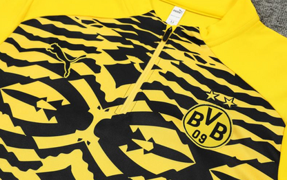 24/25 Borussia Dortmund Yellow/Black Half Zipper Jacket + Long Pants