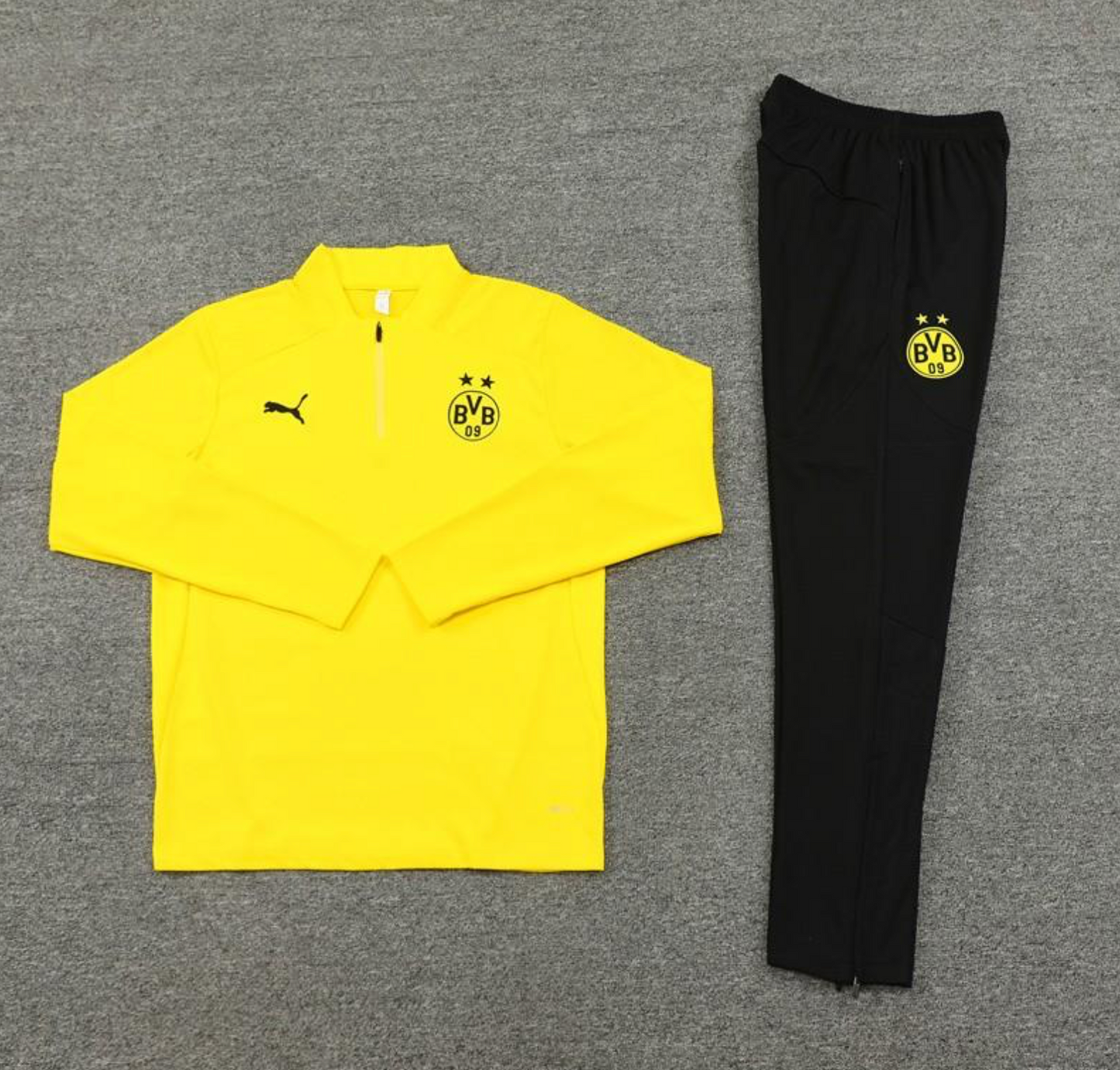 24/25 Borussia Dortmund Yellow Half Zipper Jacket + Long Pants