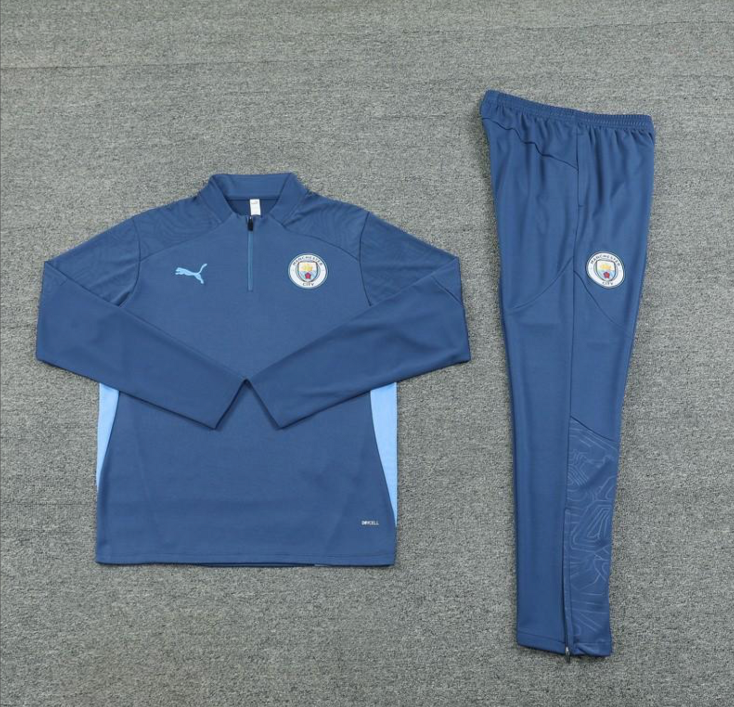 24/25 Manchester City Blue Half Zipper Jacket + Long Pants