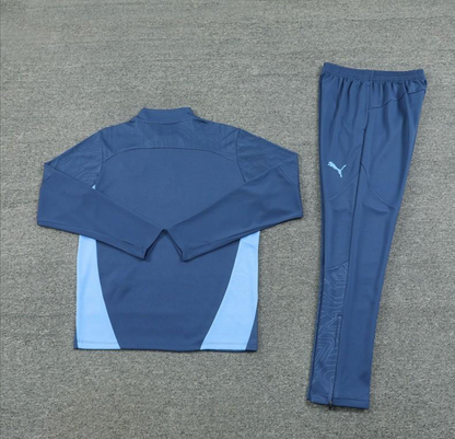 24/25 Manchester City Blue Half Zipper Jacket + Long Pants