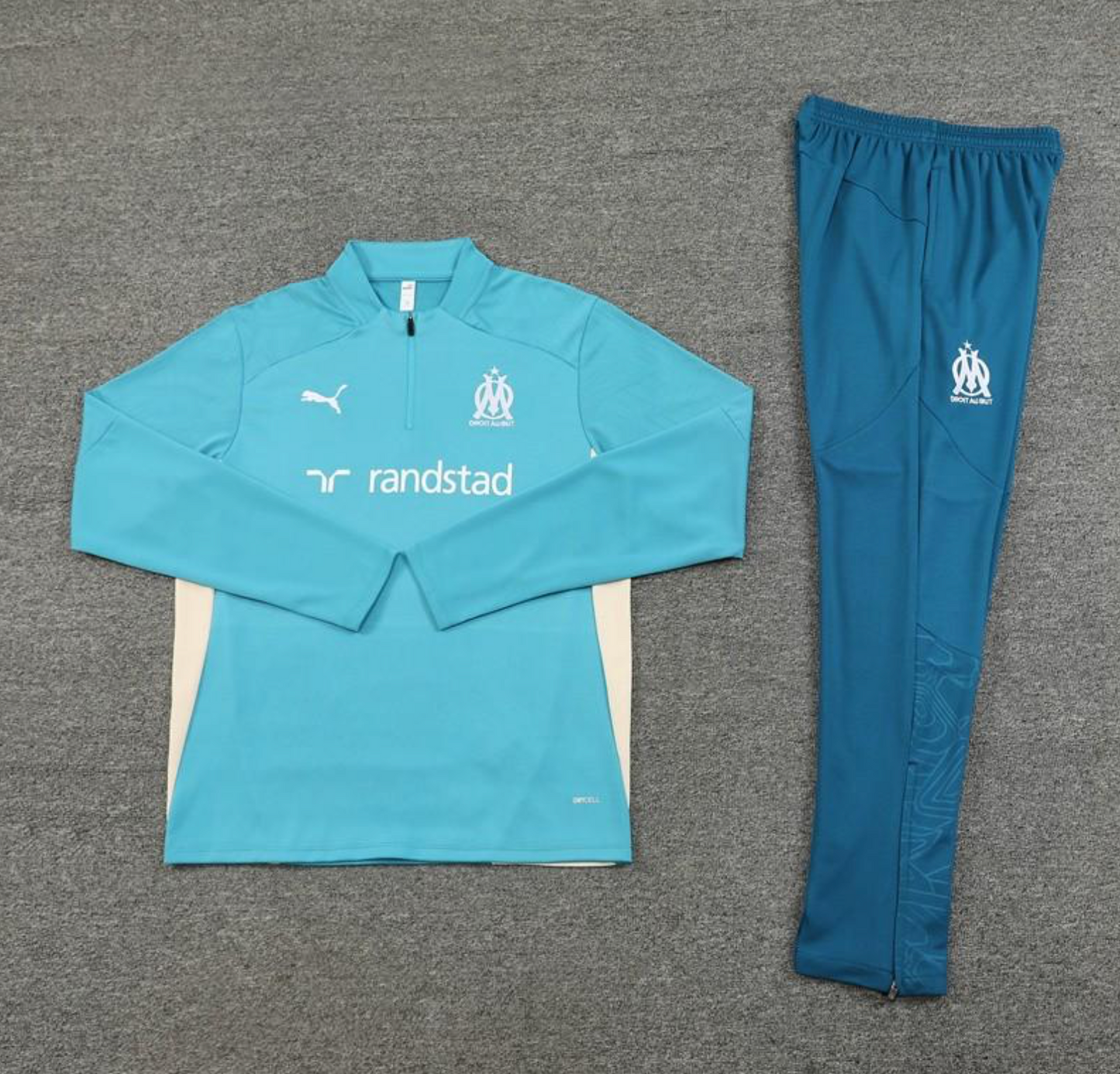 24/25 Olympique Marseille Lake Green Half Zipper Jacket + Long Pants