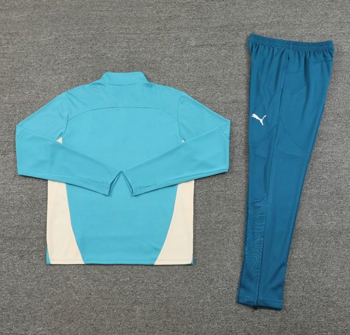 24/25 Olympique Marseille Lake Green Half Zipper Jacket + Long Pants