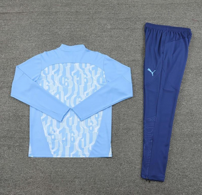 24/25 Manchester City Light Blue Half Zipper Jacket + Long Pants