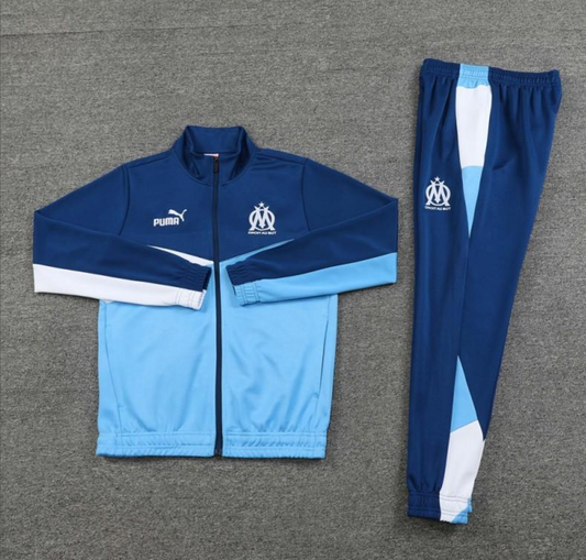 24/25 Olympique Marseille Full Zipper Jacket + Long Pants