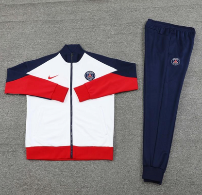 24/25 PSG White Full Zipper Jacket + Long Pants