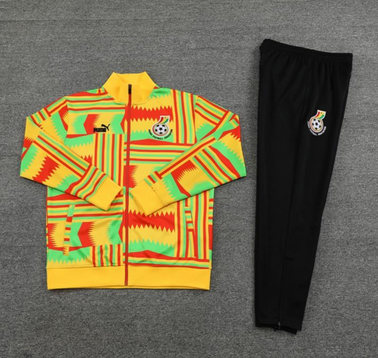 2024 Ghana Yellow Full Zipper Hoodie Jacket + Pants