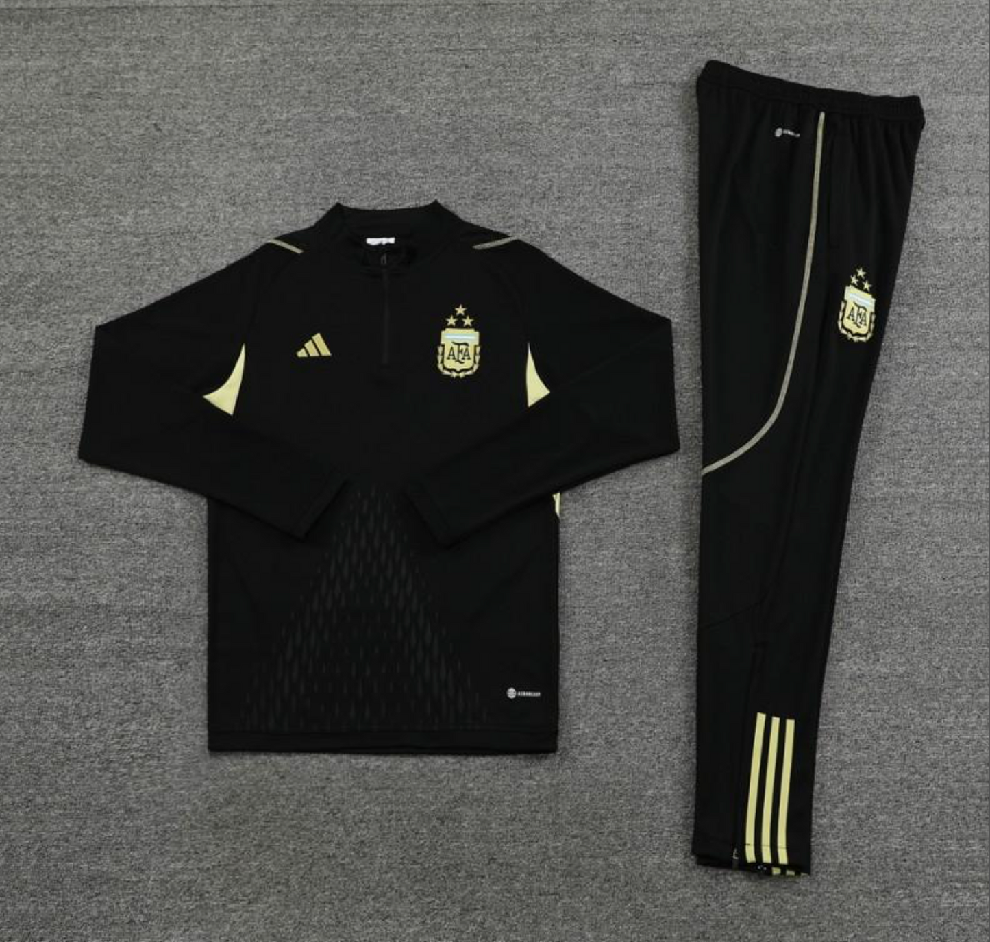 2023 Argentina Black Full Zipper Jacket + Pants