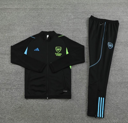 23/24 Arsenal Green/Black Full Zipper Jacket + Pants