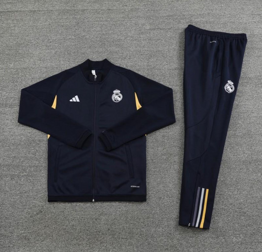 23/24 Real Madrid Navy Full Zipper Jacket + Pants