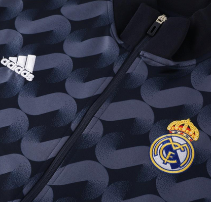 23/24 Real Madrid Black Full Zipper Jacket + Pants