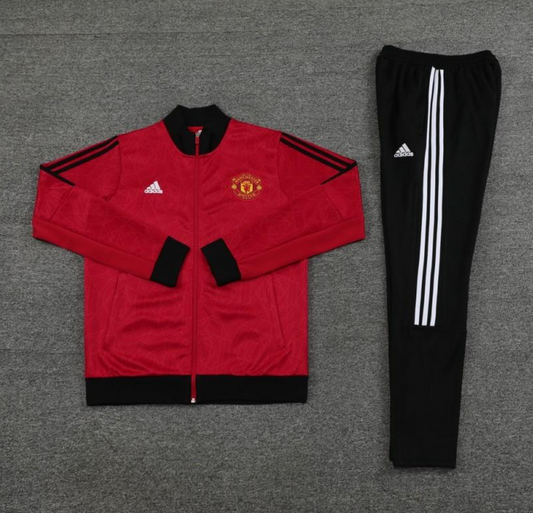 23/24 Manchester United Red Full Zipper Jacket + Pants