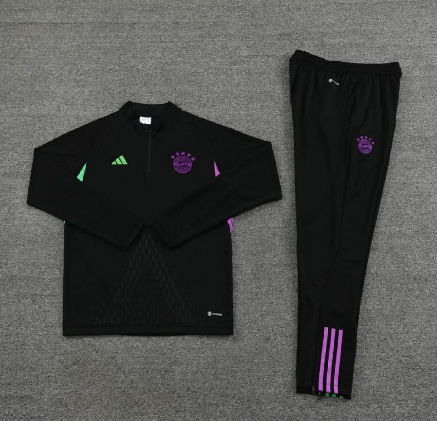 23/24 Bayern Munich Black Half Zipper Jacket + Pants