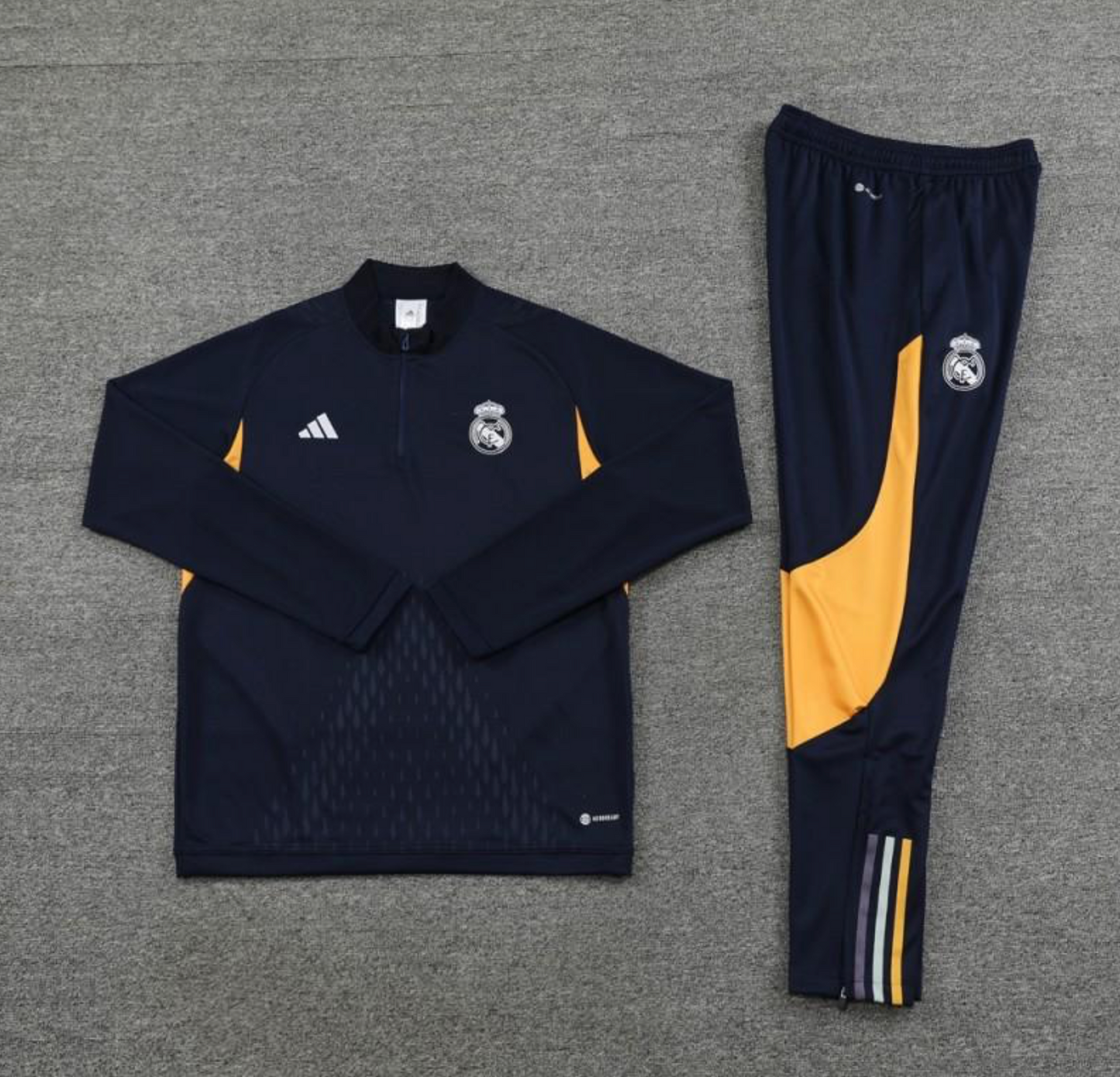 23/24 Real Madrid Navy Half Zipper Jacket + Pants