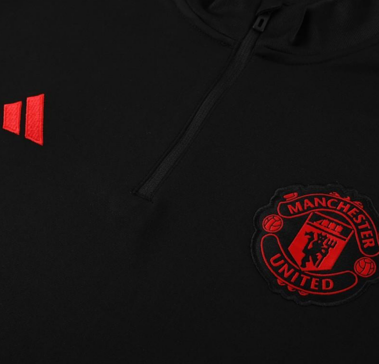 23/24 Manchester United Black Half Zipper Jacket + Pants