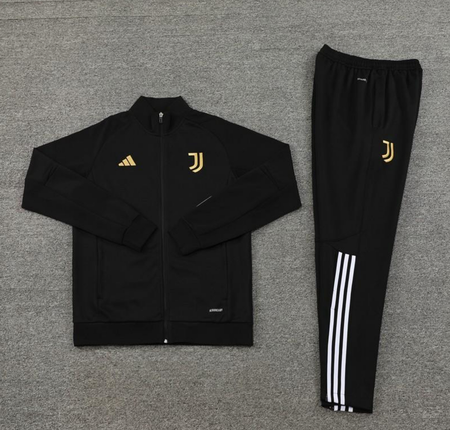 23/24 Juventus Black Full Zipper Jacket + Pants