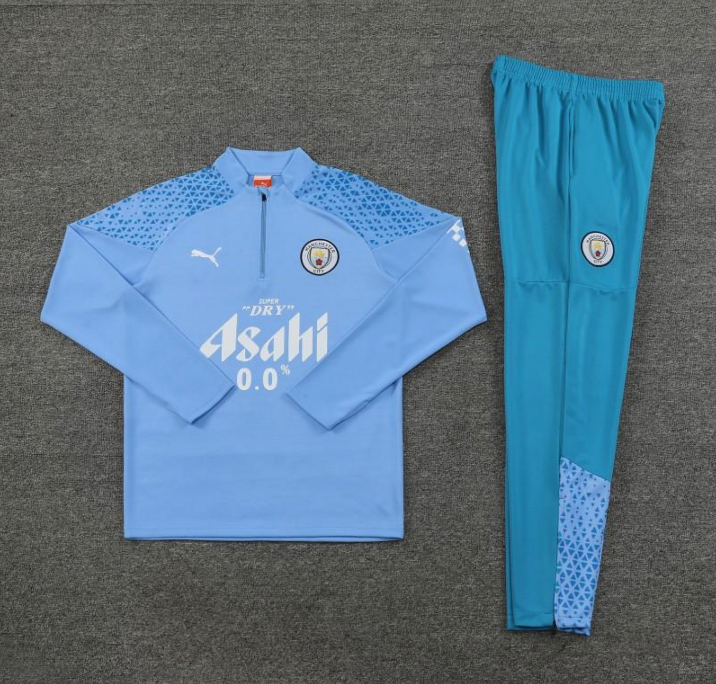 23/24 Manchester City Blue Half Zipper Jacket + Pants