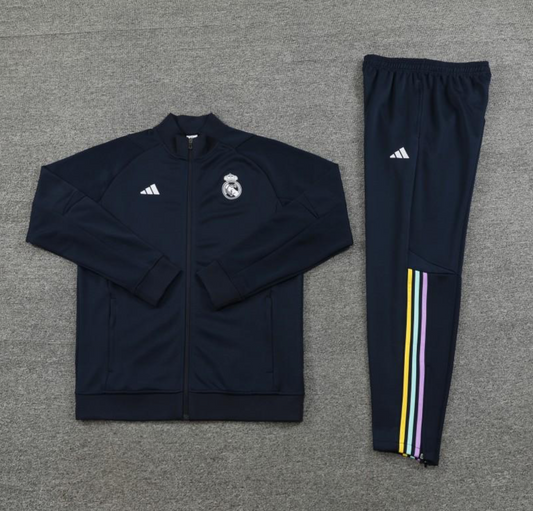 23/24 Real Madrid Navy Full Zipper Jacket + Pants