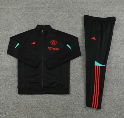 23/24 Manchester United Black Full Zipper Jacket + Pants