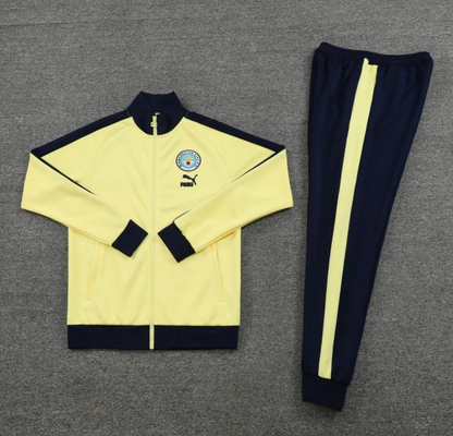 23/24 Manchester City Yellow Full Zipper Jacket + Pants