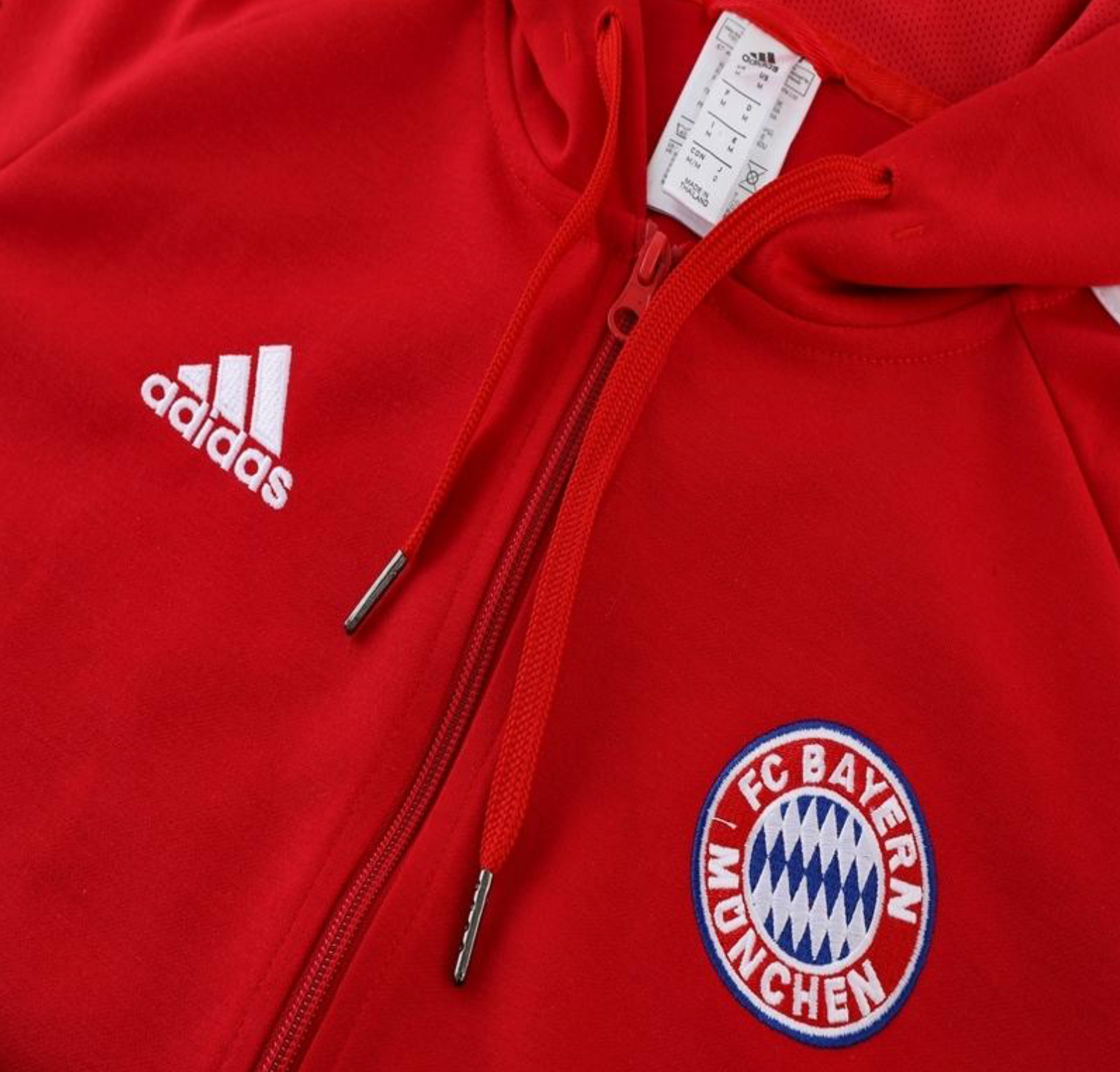 2023 Bayern Munich Red Hoodie Full Zipper Tracksuit + Pants