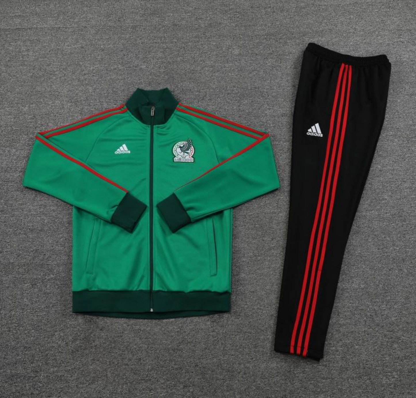 2022 Mexico Green Full Zipper Tracksuit + Pants