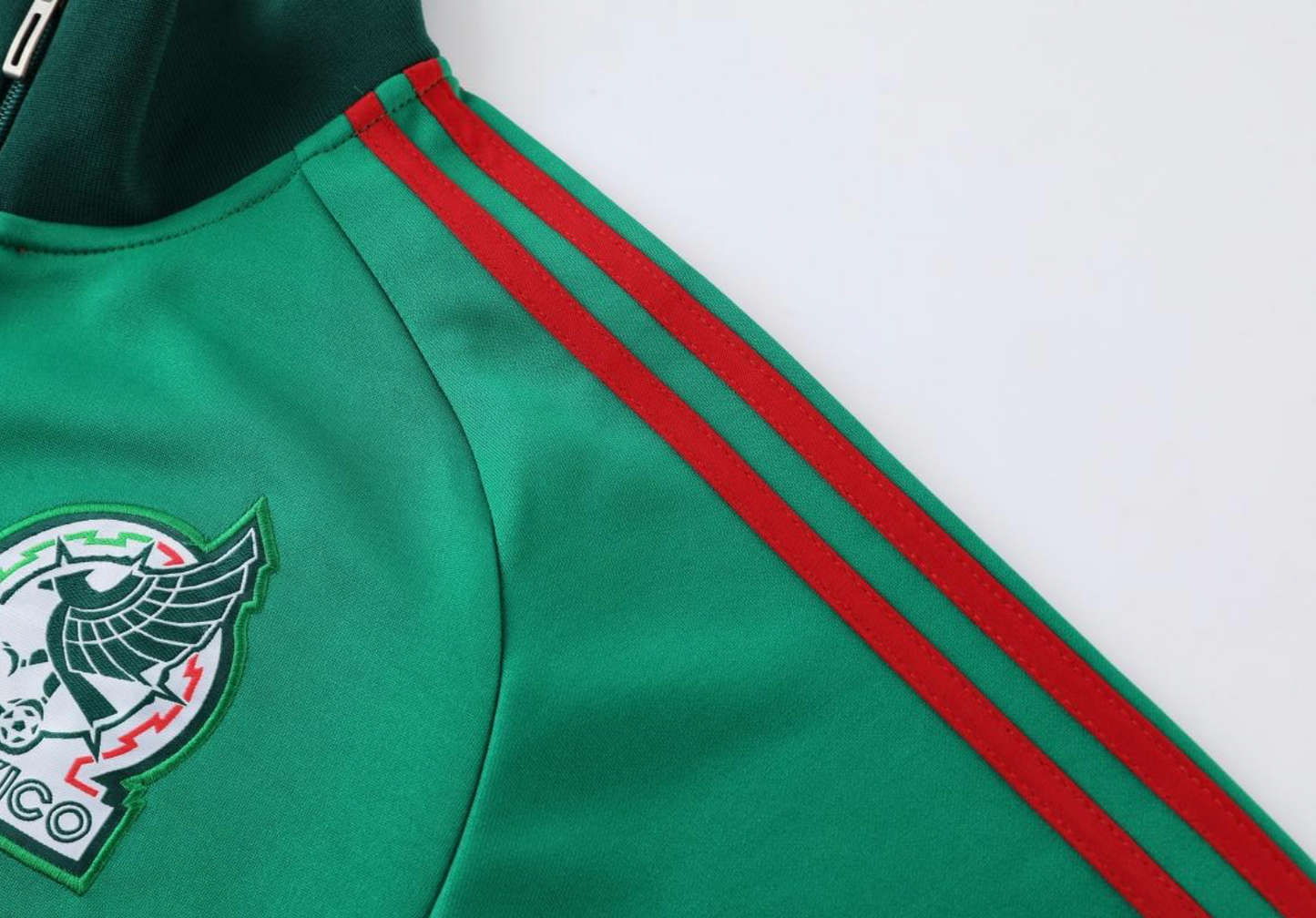 2022 Mexico Green Full Zipper Tracksuit + Pants